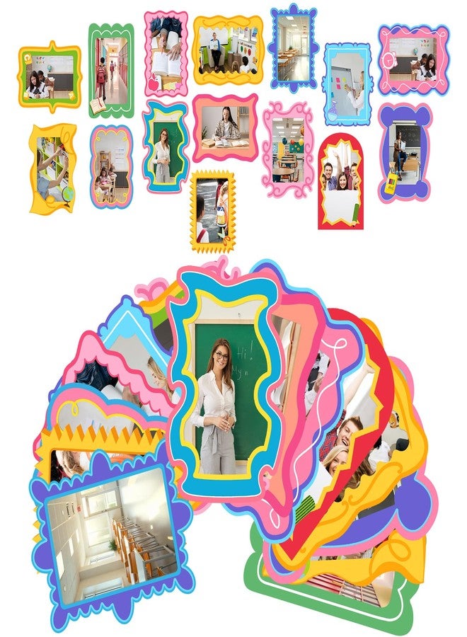 Lingvee 15 Pcs Back to School Magnetic Photo Frames for Teachers and Students 5 x 7 Inch Refrigerator Magnet Picture Frame Classroom Decoration Magnet for Teacher Whiteboard Students School Supplies - Image 1